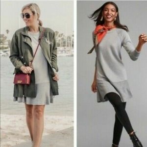 Cabi Long Sleeve Grey Sweater Dress, Size Small
